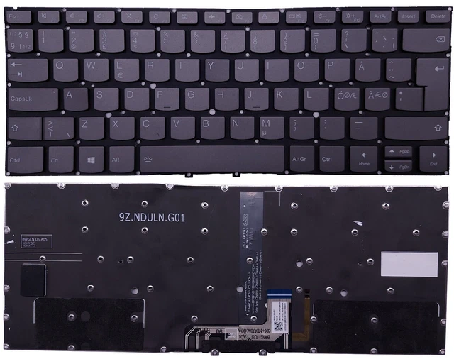 NORDIC BACKLIT KEYBOARD FOR LENOVO Yoga C930-13IKB 930-13IKB 7 Pro ...
