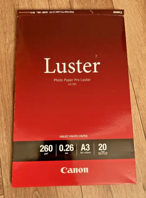 Canon LU-101 Luster Photo Paper Pro A3 - 19 Sheets - 260 gsm (Only 19 Sheets)