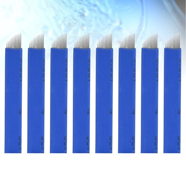 50 Pcs Lip Needles Eyebrow Needle Hand Tools Blank 3