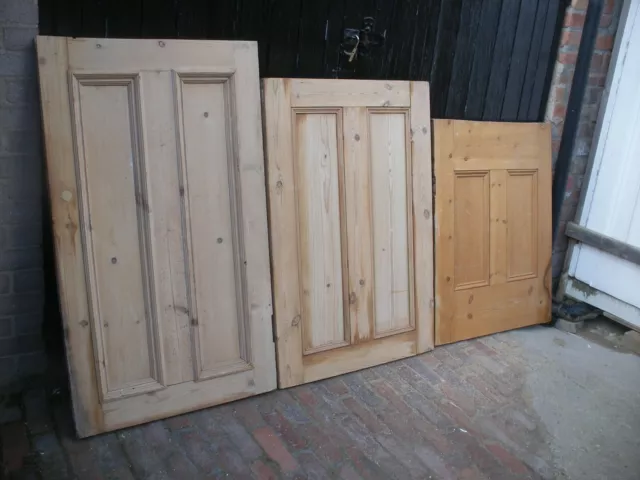 Reclaimed Victorian stripped pine heavy panels (choice of 6)