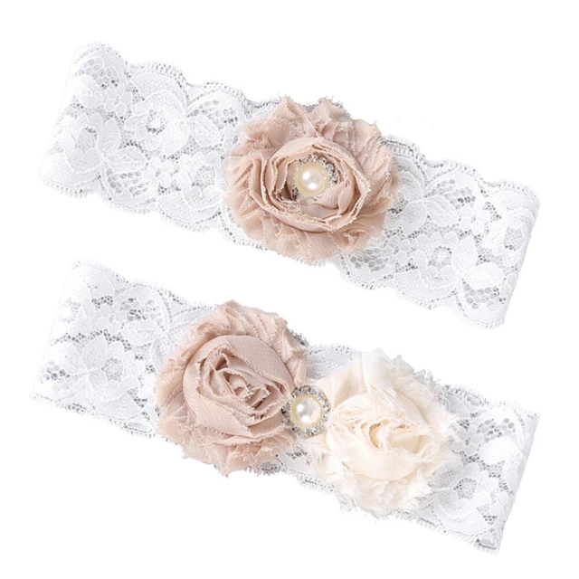 2 PEZZI collant matrimonio sposa per sposa pizzo strass collant set fiore