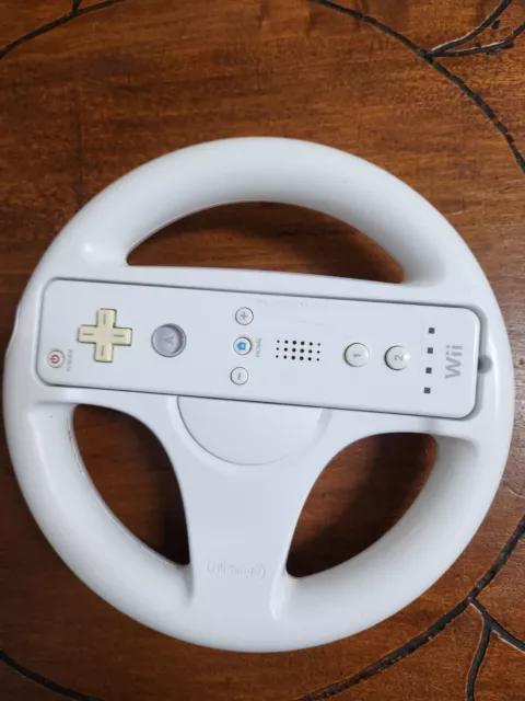 VOLANTE  + Joystick Controller Nintendo Wii Bianco ORIGINALI