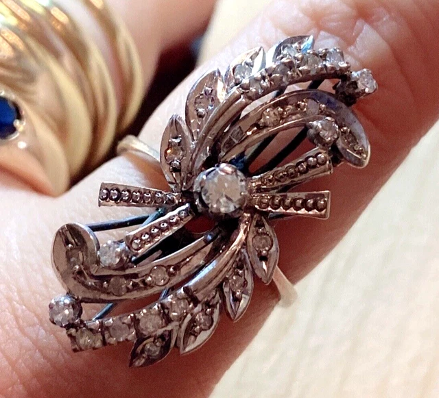 White Gold Ring with Brilliant Brilliant Ring 585 Cocktail Ring