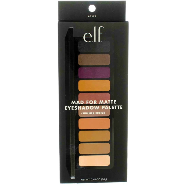 e.l.f. Mad For Matte Eyeshadow Palette, Summer Breeze 83273, 0.49 oz