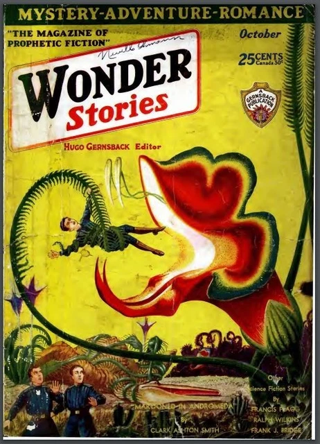 珍品 パルプ雑誌 WONDER STORIES 1952年　SF Science Fiction and Horror Magazines. Thrilling Wonder