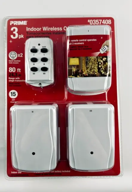 Fosmon Wireless Remote Control Outlet (2 Outlets, 80 Feet Range) ETL Listed  (2 Packs), Water Resistant Electrical Remote Outlet for Outdoor Lights,  Kitchen Appliances & Household Appliances 