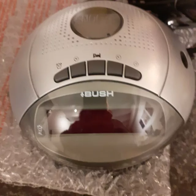 Bush CR328 Radio Alarm Clock - snooze, 2 alarm settings, fm radio new no box