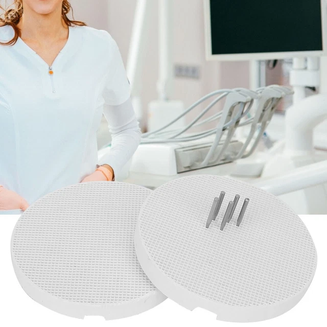 (Metal Pin)2pcs Round Firing Trays With 20pcs Pins For Dental Lab Dental IDS