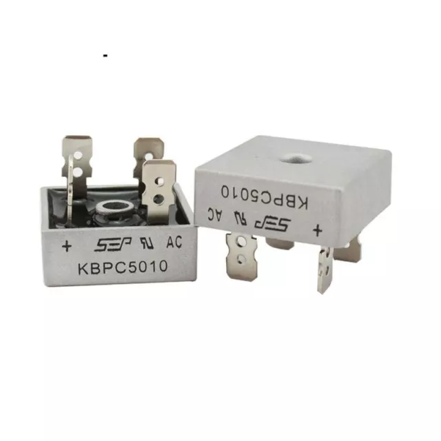 2 Pz Ponte a diodi KBPC5010 50A 1000V faston monofase SEP raddrizzatore Bridge