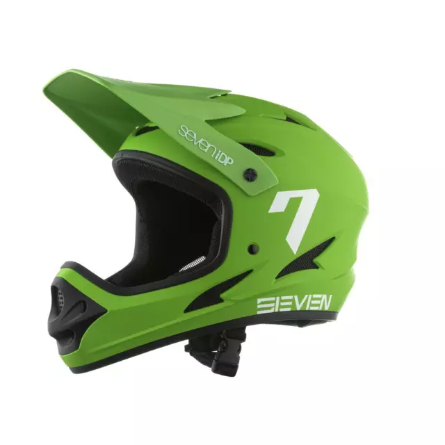 7iDP M1 Full Face Helmet in Matte Green/White Seven Mountain Bike BMX MTB