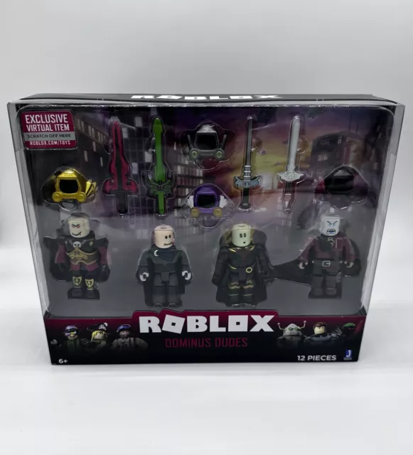 Roblox Action Collection - Dominus Dudes Four Figure Pack [Includes  Exclusive Virtual Item] 
