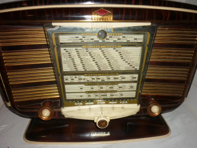 RADIO ancienne rare SNR EXCELSIOR 52 VINTAGE ART DECO tsf 2