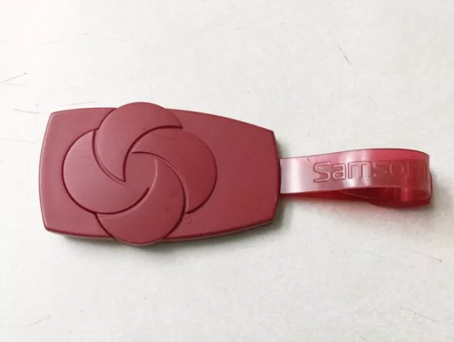 Samsonite ID Tag Luggage Briefcase Bag Red Logo 4Petal Swirl Vintage 2000