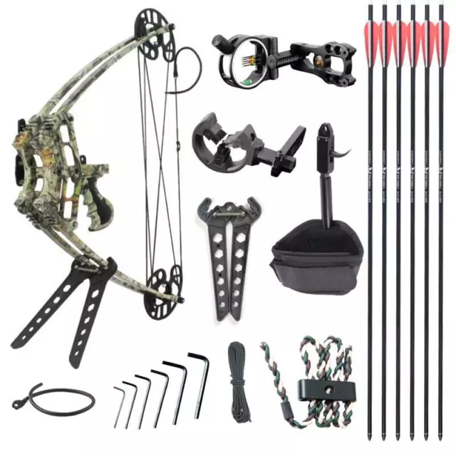Junixing 50lb Left & Right Hand Magnesium Alloy Triangle Compound Bow Archery