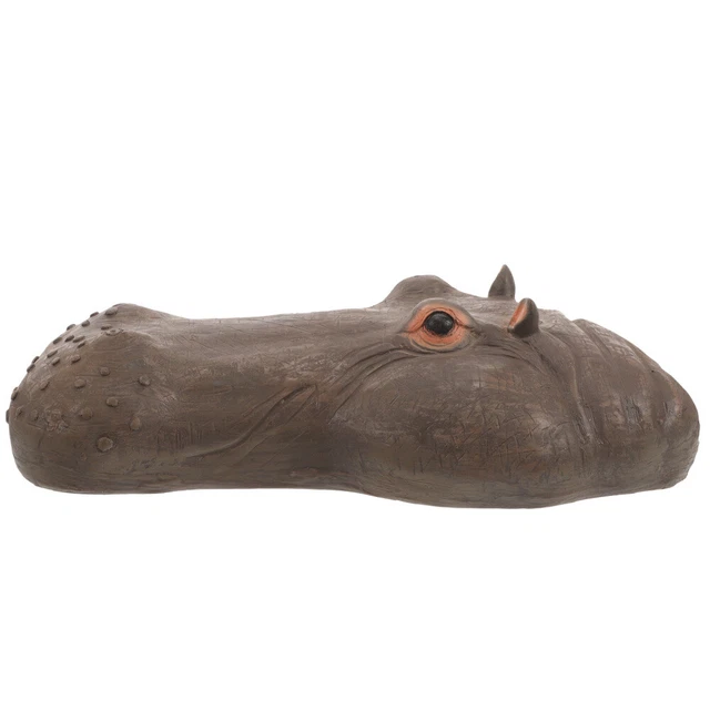 Déco étang Mignonne : Tête D'hippopotame Flottante En Résine - Réaliste, Légère, Parfaite Pour Bassin, Jardin Ou Balcon