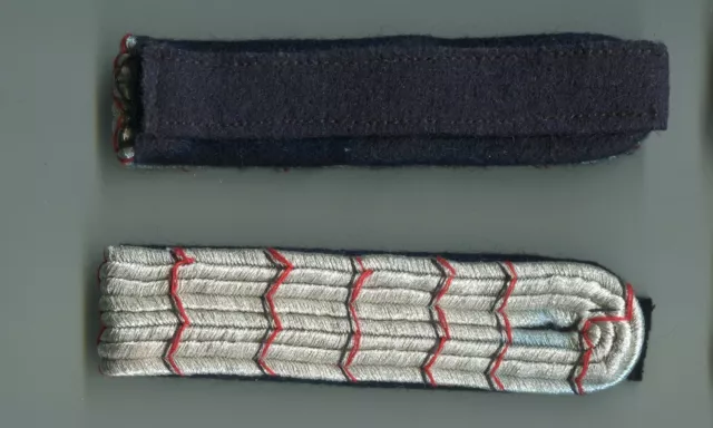 German WW1 Navy 2nd Lt to Lt Rank Straps on Blue Black Base reproduction