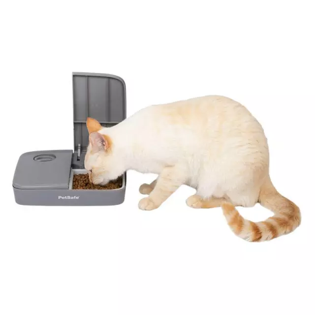 Pet Safe Automatischer Timer 2 Mahlzeiten Tierfutter Katzen und Hunde zwei Mahlzeiten Fütterungstablett 3