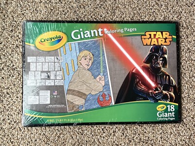 GIANT CRAYOLA COLORING Pages Book Star Wars Darth Vader 12 3/4"x19 1/2