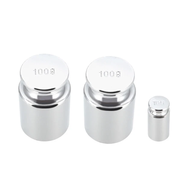 Grammo Peso Taratura Set 10g 100g M1 Precisione Acciaio Cromato
