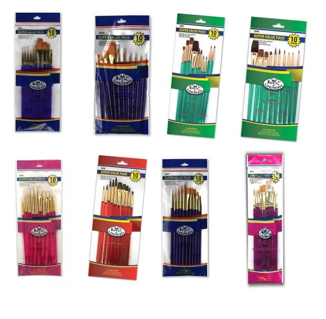 Sable Cammello Maiale & Taklon Artista Royal Brush Set Olio Acquerello & 2