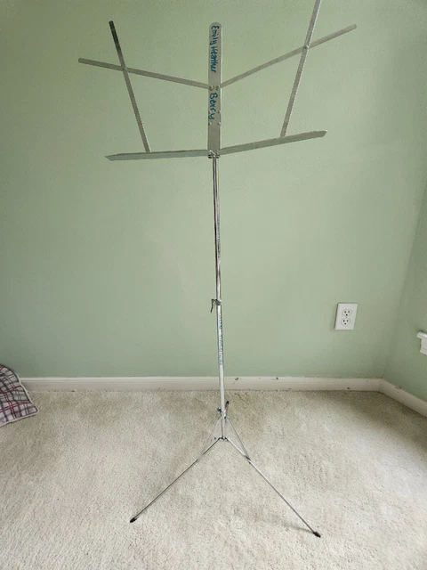 The Hamilton No 400-N Folding Chrome Music Stand - Adjustable Height made in USA