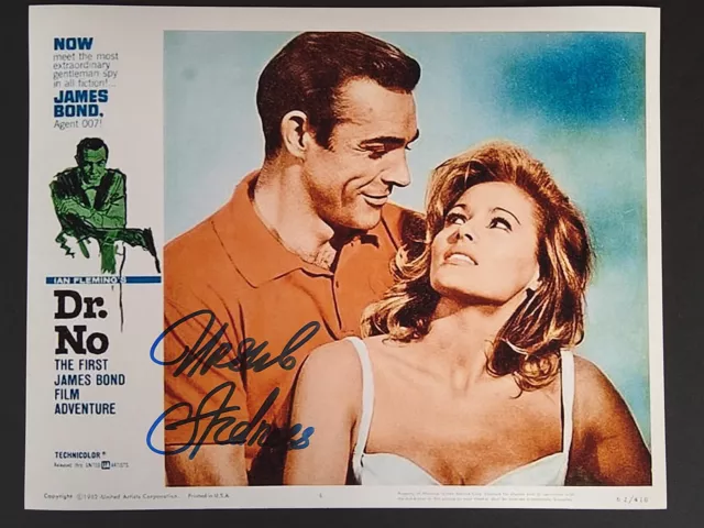 Photo signée Ursula Andress "Honey Ryder" Autographe COA James Bond 007 Dr. No