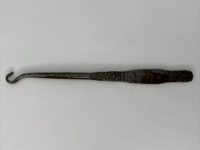 RARE 1894 The Coward Shoe Lace Hook Pull Horn Button Hook Buttonhook Antique J