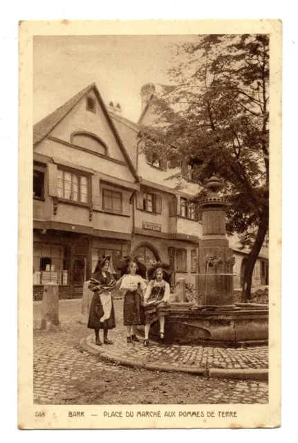 CPA - 67 - BARR - Place du Marché aux Pommes de Terre - animée - voyagée