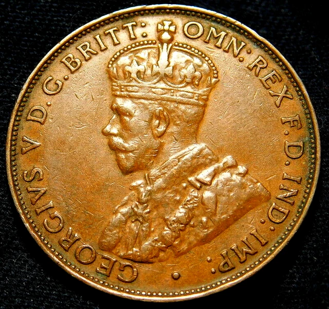 Australia: 1936 One Penny Pre Decimal Coin Brown KM#23    61-486