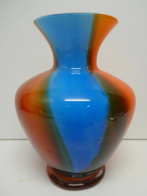 VINTAGE CASED ART Glass Vase Mid Century $46.00 - PicClick AU