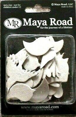 Juego de mini formas de aglomerado Maya Road Birds con jaulas #C1166 ~.60"" a 2.7"" 30 piezas