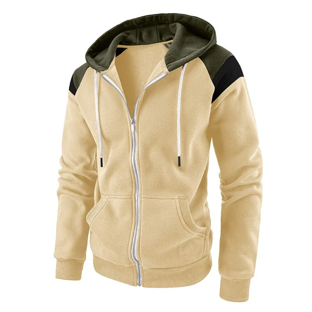 1 X Mens Athletic Warm Soft Sherpa Lined Fleece Zip Up Sweater Jacket Hoodie