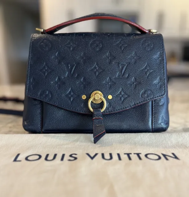 Louis Vuitton Monogram Empreinte Blanche BB Marine Rouge