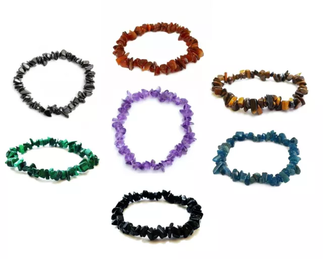 Chakra Thérapeutique Bracelets Cristal Naturel Pierres Reiki Tombée Elastique