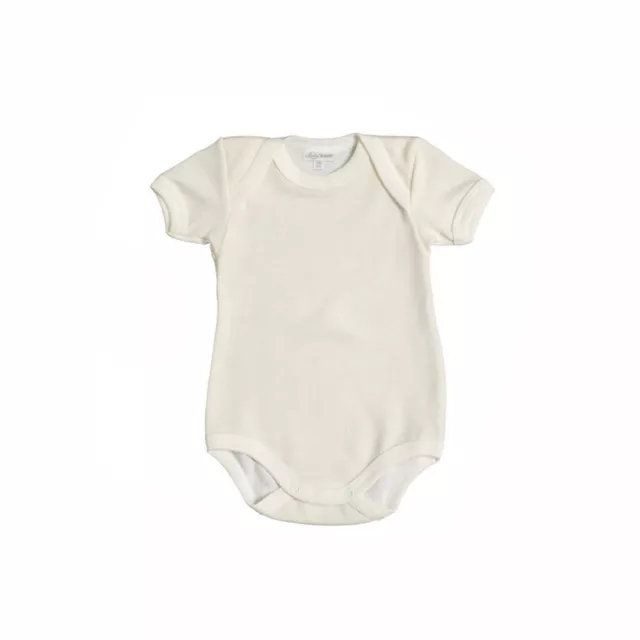 3 Body Neonato Neonata Liabel 02828C Mezza Manica Bianco e Fantasia in Interlock