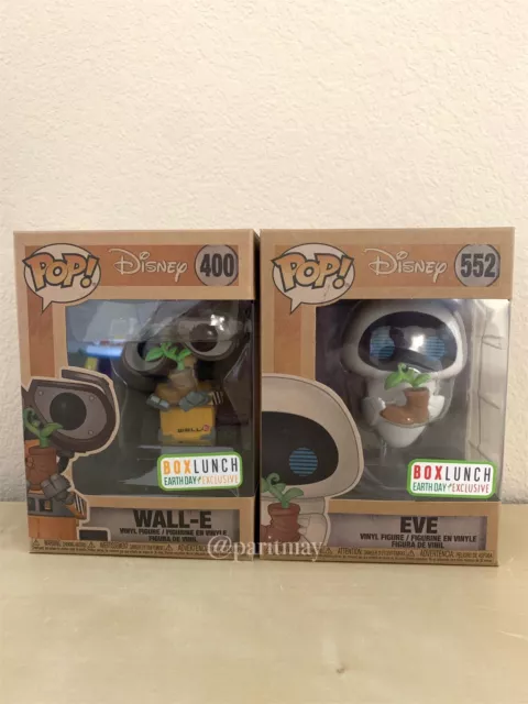 Funko Pop Disney Wall-E 400  & Eve 552 Earth Day Boxlunch Exclusives