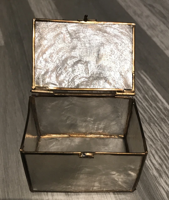 Boîte à Bijoux En Laiton Et Pétales De Nacre – Vintage, Sans Marque