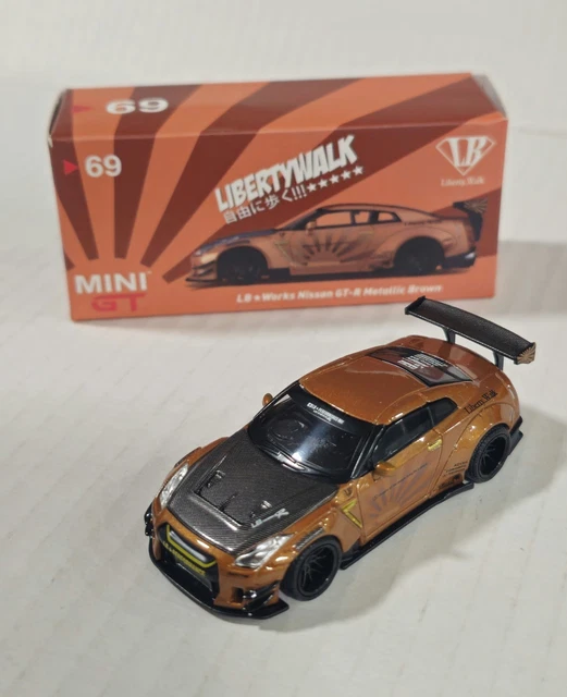 MINI GT 718 LB WORKS Nissan GT-R R35 Type 2 Salão Diecast 5 Brazil
