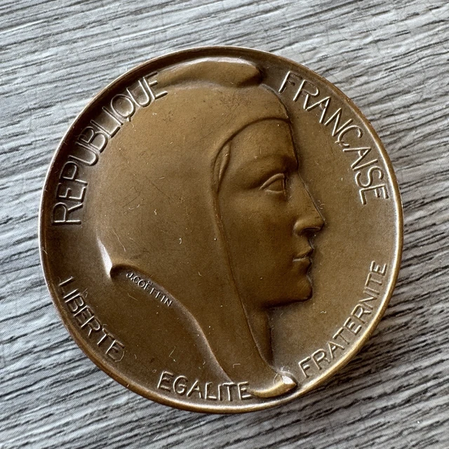 Médaille Marianne Bronze - Présidents Des Conseils Généraux - J. H.-Coëffin