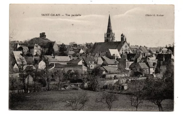 Saint Calais, Sarthe, France, Vue partielle, Old Postcard