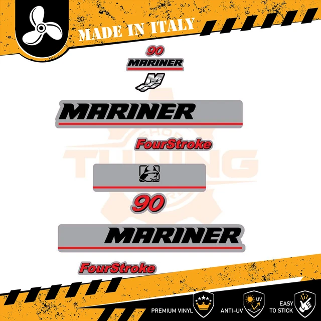 Autocollants autocollants moteur hors-bord Mariner 45 cv quatre