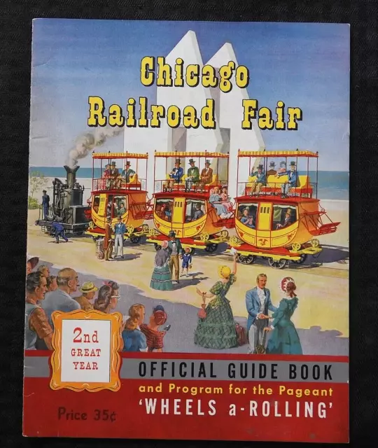 1949 Chicago Railroad Fair Official Guide Book and Program 2nd Great Year MINTY
