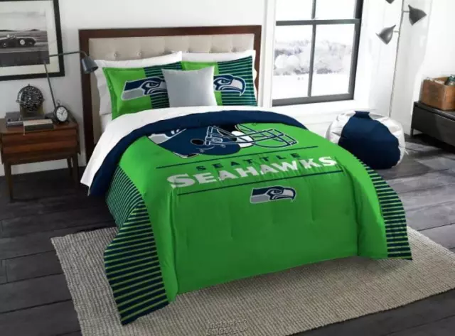 Seattle Seahawks The Northwest Company NFL Draft Twin Comforter Football Set