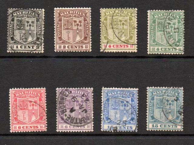 Mauritius, part set to 15 cent cobalt, ex SG 205 - 219B, FU, 1921 - 26.).