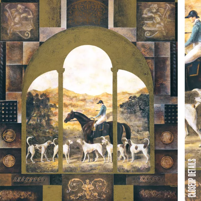 38W"x43H" THE ROYAL PARADE by RICHARD HALL -HORSE HUNTING DOGS CHOICES of CANVAS