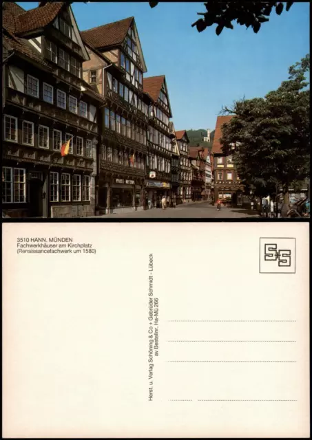 Hannoversch Münden Hann. Münden Fachwerkhäuser am Kirchplatz 1981