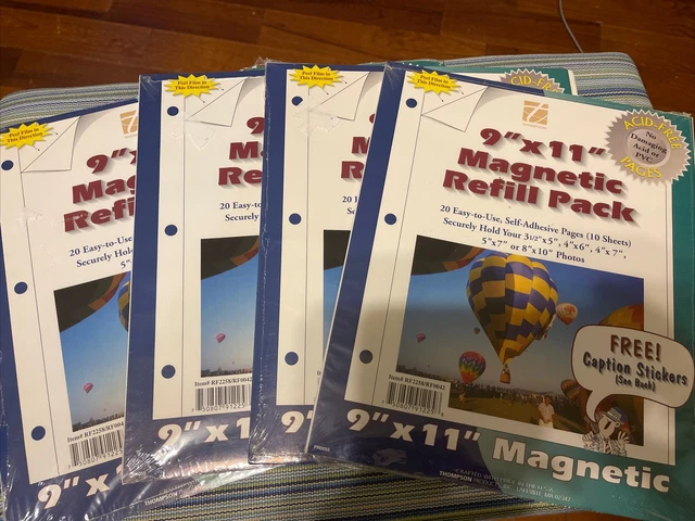 Thompson Magnetic Page Photo Refills RF2258/RF0042 w/Caption Stickers - 4packs