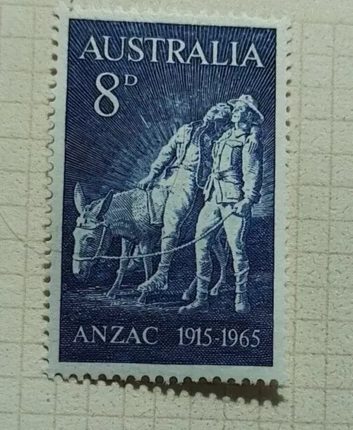 ANZAC Stamp Set 1915 - 1965 Aust, NZ & Various countries - Mint Lightly Hinged 3
