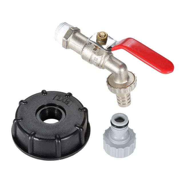 IBC TOTE TANK Valve Drain Adapter S60x6 to 1/2" Garden Hose Faucet Tap