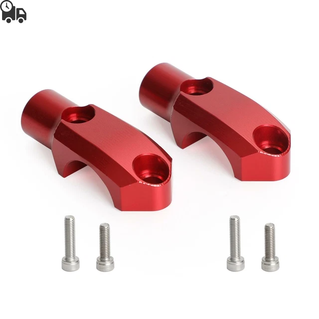 Morsetto cilindro principale anteriore alluminio 7/8" 22 mm 10 mm adattatore montaggio specchio rosso B2